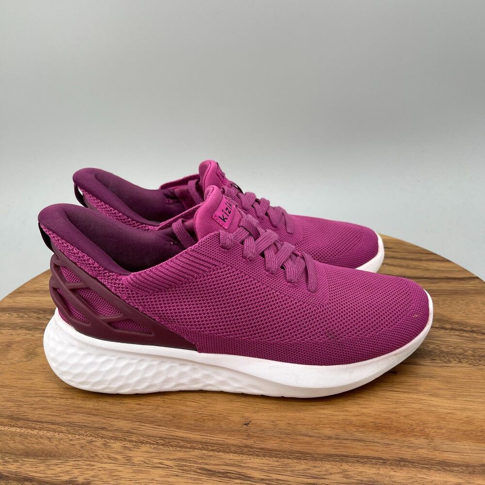 Kizik Athens Shoes Womens Size 8 Red Hands Free Slip On Comfort Walking Athletic